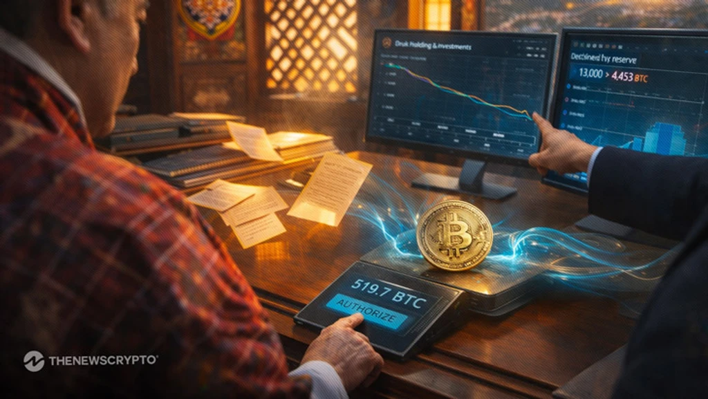 Bhutan Sells 519.707 BTC, Boosting Crypto Outflows to $152M