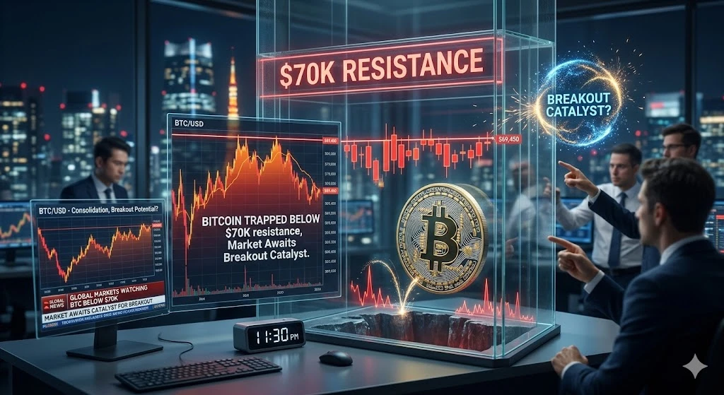 Bitcoin Price Hovering Below $70K, Awaiting Key Catalyst