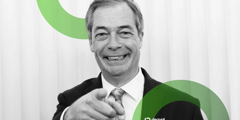 Crypto Billionaires Give $9.4M to Farage’s Reform UK, Outpacing Major Parties