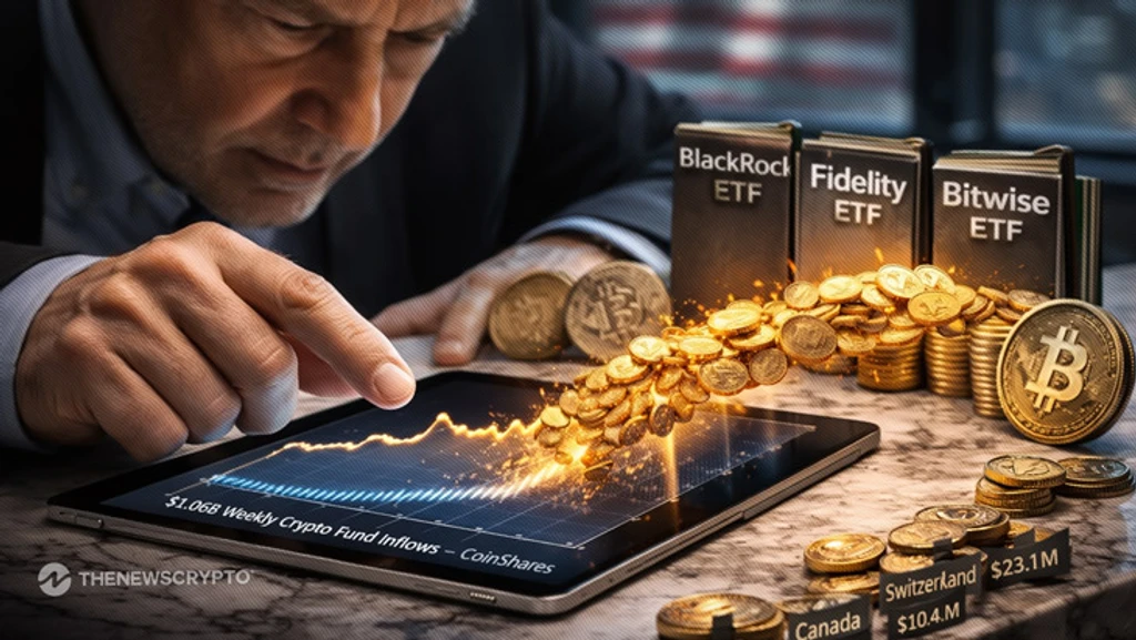 Crypto Funds See $1.06B Inflows, U.S. Leads Surge