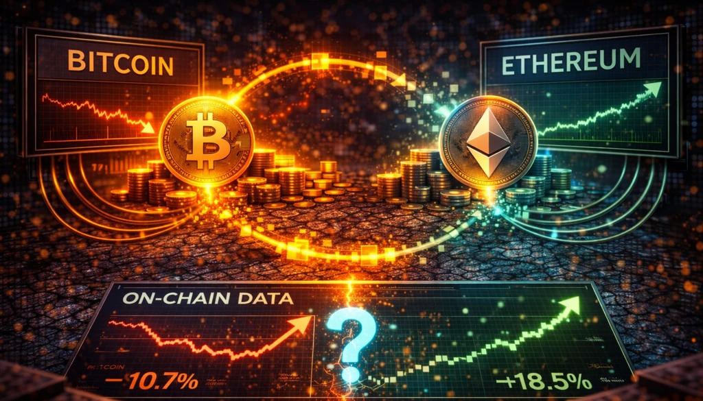 Capital Shifts From Bitcoin to Ethereum, On-Chain Data Reveals Deeper Trend