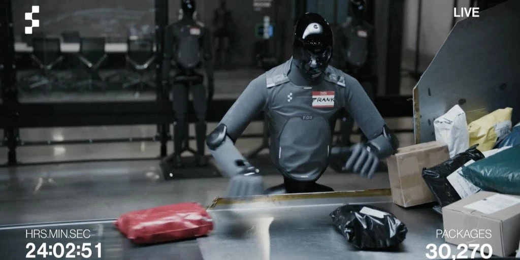 Figure AI's Humanoid Robots Bob, Frank, and Gary Work Over 24 Hours Sorting Packages Without Human Control