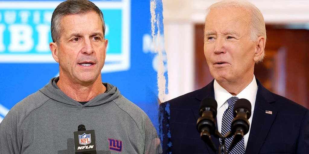 Giants' Harbaugh Rejects Biden Comparison