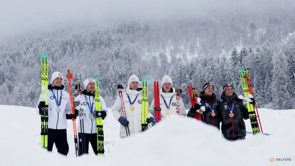 Norway Claims Gold in Chaotic Olympic Nordic Combined Team Sprint