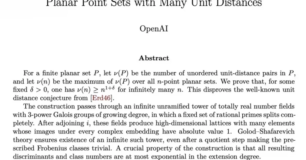 OpenAI's Reasoning Model Cracks Erdős' 80-Year Math Problem