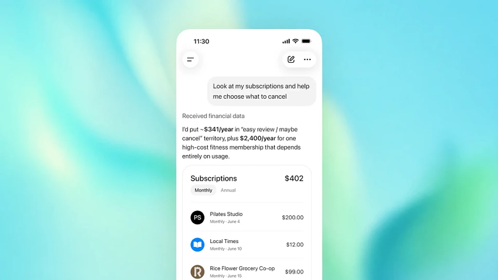 OpenAI Adds Personal Finance Features to ChatGPT Pro