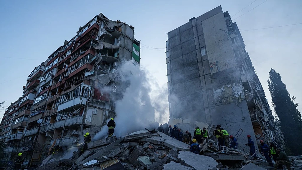 Overnight Russian Barrage Hits Kyiv, One Killed, 16 Wounded
