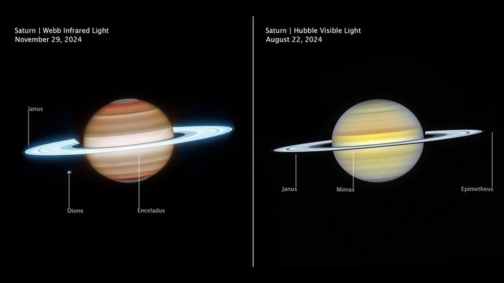 James Webb and Hubble Reveal Saturn's Dynamic Atmosphere in Unprecedented Detail