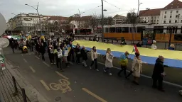 Budapest Demonstrates Solidarity on Ukraine War Anniversary
