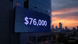 Bitcoin Surges to $76K, Fueling Tech Stock Records on Wall Street