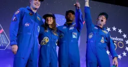 Artemis II Crew Surfaces for First Post-Mission Press Conference