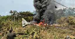 Military Plane Crash in Colombia Fears Dozens Dead