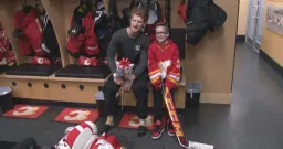 Calgary Flames Goalie Dustin Wolf Inspires Young Fan Kade Heisler