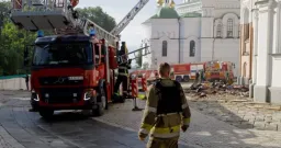 Russian Barrage Kills 11, Strikes Historic Kyiv Monastery