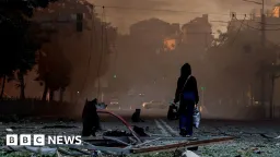 Russian Missile Barrage Hits Kyiv, Killing One and Injuring 21