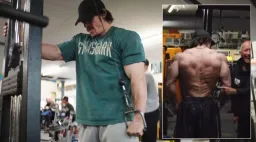 Sam Sulek Trains Arms at Dino’s Gym Ahead of Arnold UK