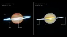 James Webb and Hubble Reveal Saturn's Dynamic Atmosphere in Unprecedented Detail