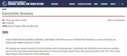 Senate Banking Committee Moves Crypto Clarity Bill to May 14 Markup