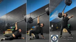 Aidala Shatters World Record with 261-Pound Turkish Get-Up
