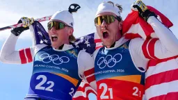 Team USA Secures Silver in Olympic Cross-Country Skiing Team Sprint