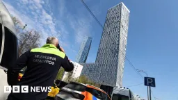 Ukraine Hits Moscow High-Rise Near Red Square Ahead of Victory Day
