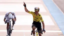 Van Aert Claims Paris-Roubaix Crown, Outdueling Pogacar