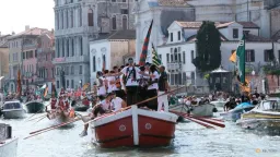 Venezia's Gondola Parade Celebrates Serie A Return