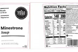 Whole Foods Recalls Minestrone Soup Over Undeclared Shrimp Allergen