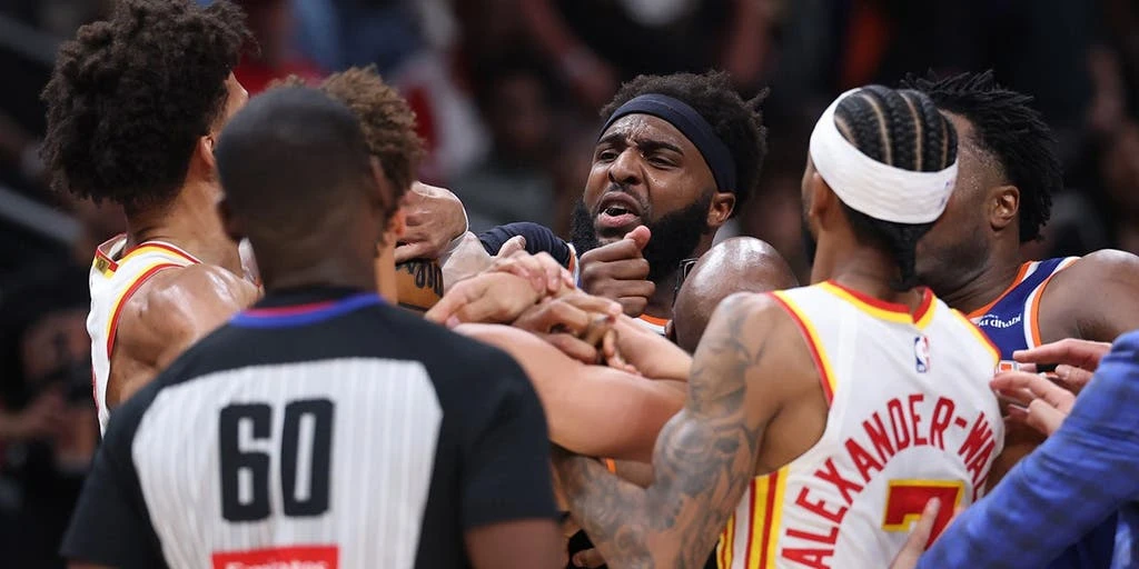 Knicks Crush Hawks by 50, Robinson and Daniels Ejected in Brawl