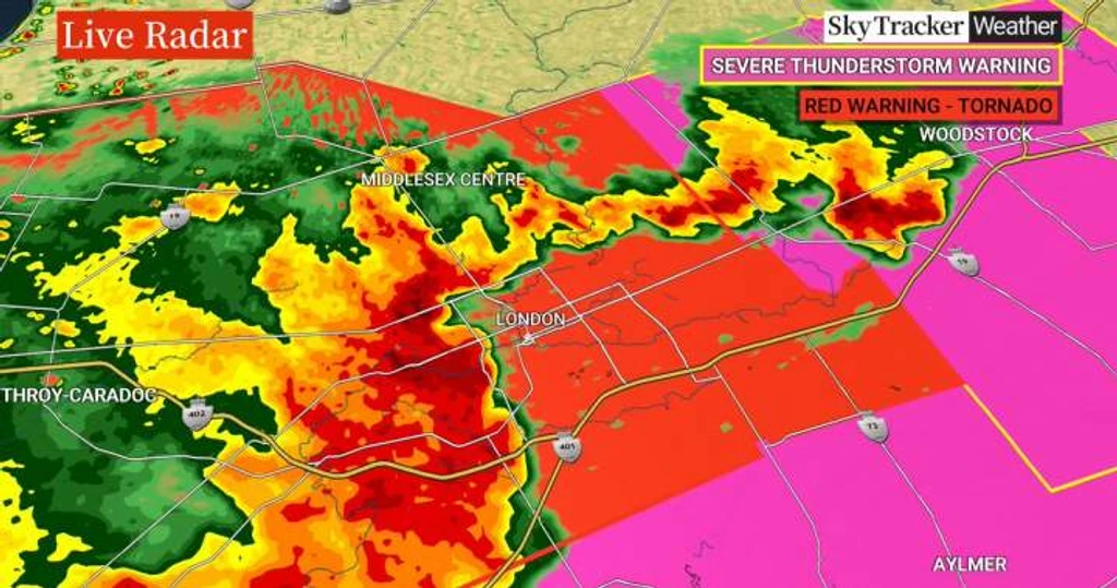 Tornado Warnings Sweep Southern Ontario as Severe Storms Hit