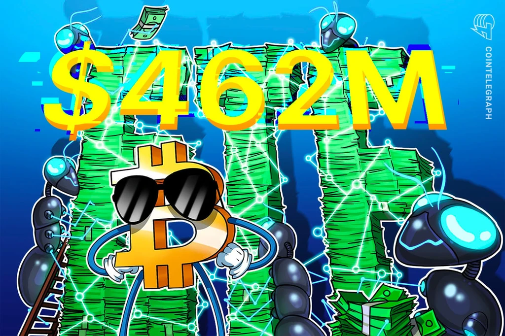 Bitcoin ETFs See $462M Inflow Surge as BTC Nears $73K