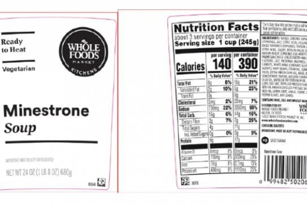 Whole Foods Recalls Minestrone Soup Over Undeclared Shrimp Allergen